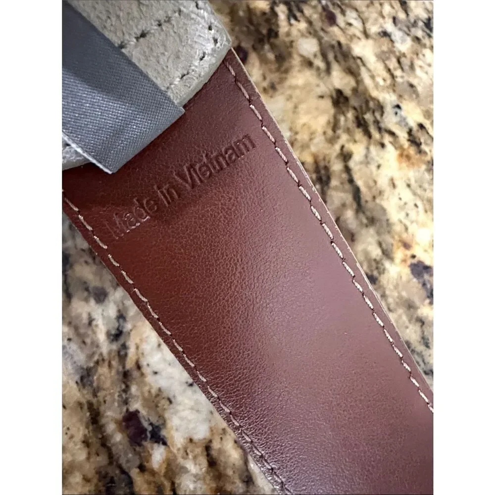 Daniel Cremieux Designer Collection Suede Leather Belt Size L Gray Brown